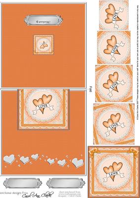 Love Hearts No-hole Over the Edge Card & Spiral Pyramage