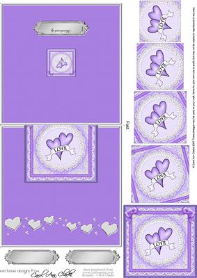 Love Hearts No-hole Over the Edge Card & Spiral Pyramage