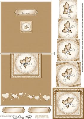 Love Hearts No-hole Over the Edge Card & Spiral Pyramage