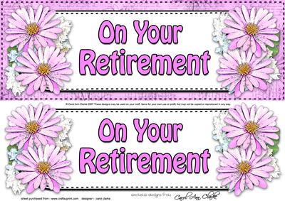 Large Dl Retirement Daisies Floral 3D Decoupage
