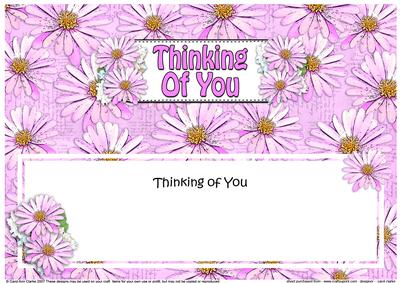 Large Dl Thinking of You Daisies Floral Matching Insert
