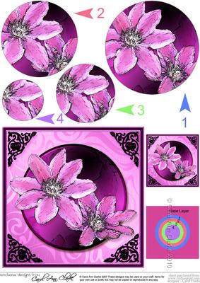 Clematis Quick Card with Circle Pyramage