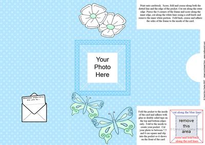 Add a Photo Fluttery Butterflies with Easy Fold Frame