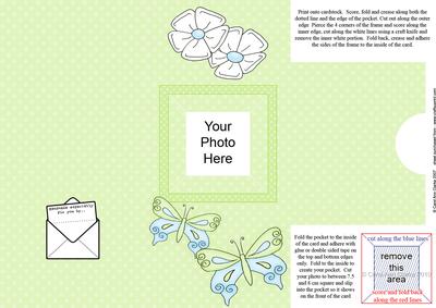 Add a Photo Fluttery Butterflies with Easy Fold Frame