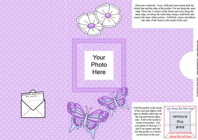 Add a Photo Fluttery Butterflies with Easy Fold Frame