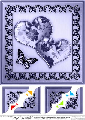 8 x 8 Elegant Romance Scalloped Corner Topper
