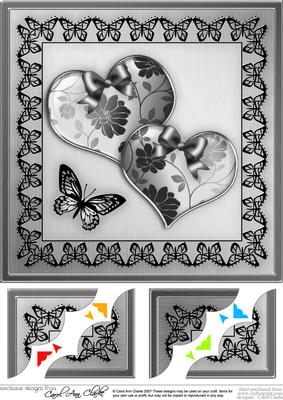 8 x 8 Elegant Romance Scalloped Corner Topper