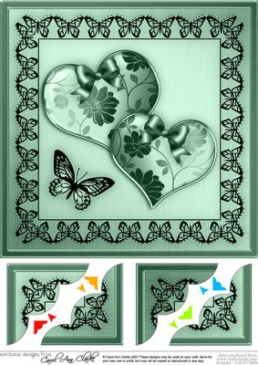 8 x 8 Elegant Romance Scalloped Corner Topper