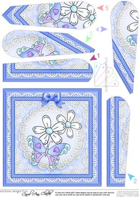 Fluttery Butterfly Quick Card with Fan Pyramage Topper