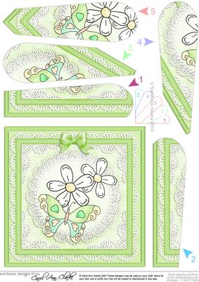 Fluttery Butterfly Quick Card with Fan Pyramage Topper