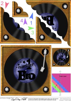 Number 1 Bro Record Scallop Corner Side Stacker Topper
