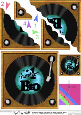 Number 1 Bro Record Scallop Corner Side Stacker Topper