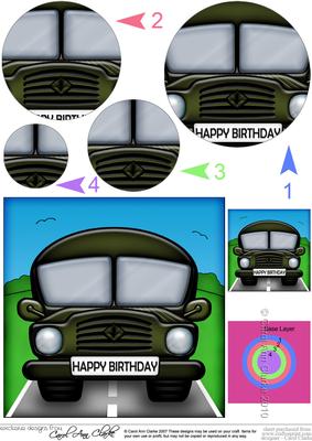 Army Truck Circle Pyramage Topper
