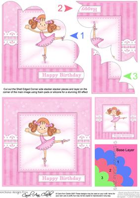 Girlz Betzi Ballerina Shell Edged Corner Side Stacker