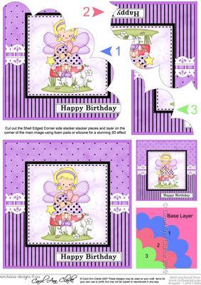 Girlz Fiz Fairy Shell Edged Corner Side Stacker