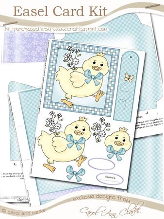 Little Chick Easel Card Kit with Decoupage
