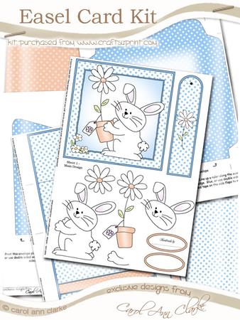 Little Bunny Easel Card Kit with Decoupage