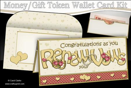 Renewal of Vows Money or Gift Wallet Card Kit