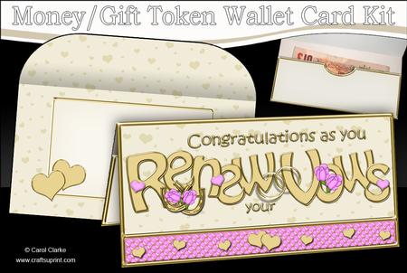 Renewal of Vows Money or Gift Wallet Card Kit