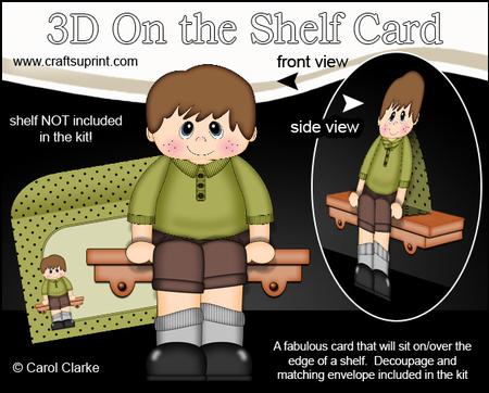 3D on the Shelf Card Kit - Little Boy Trev