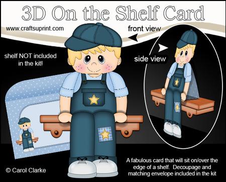 3D on the Shelf Card Kit - Little Boy Kev