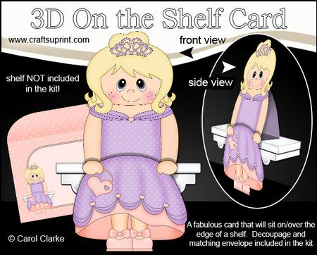3D on the Shelf Card Kit - Princess Flo