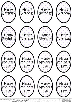 Birthday & Mothers Day Sentiment Gift Tags