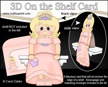 3D on the Shelf Card Kit - Iris Bridesmaid/prom Girl