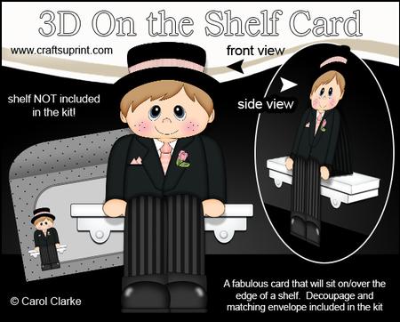 3D on the Shelf Card Kit - Wesley the Bridegroom/prom Boy