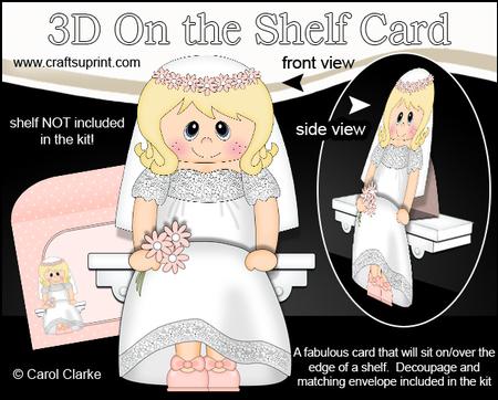 3D on the Shelf Card Kit - Sylvia the Beautiful Bride