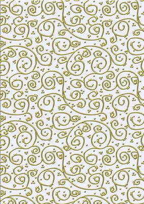 'gold Metallic Swirls' Backing Paper