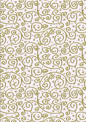 'gold Metallic Swirls' Backing Paper
