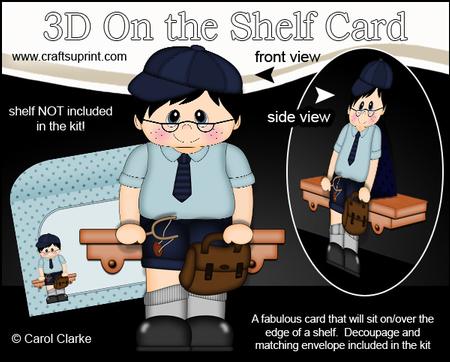 3D on the Shelf Card Kit - Schoolboy Mark