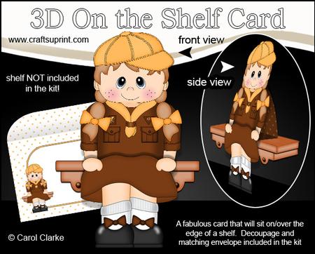 3D on the Shelf Card Kit - Brownie Kelly