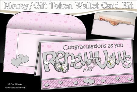 Renewal of Vows Money or Gift Wallet Card Kit