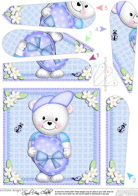 Teddy Ed's Easter Egg Fan Pyramage Topper