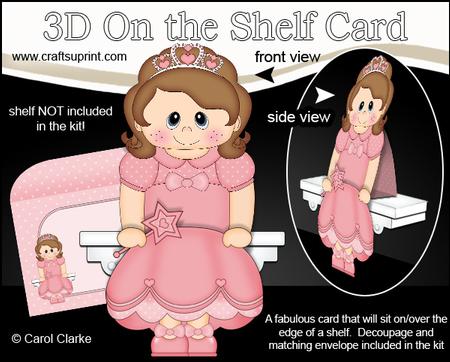 3D on the Shelf Card Kit - Fairytale Princess Nina