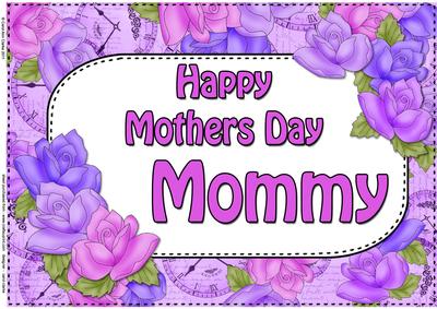 A4 Mothers Day Mammy Time for Roses Card Topper