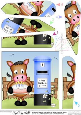 Gigi Horse Birthday Cake Fan Pyramage Topper