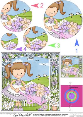 Girlz Liz's Wheelbarrow Circle Pyramage Topper