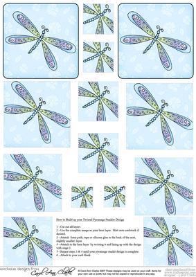 Dreamy Dragonfly Twisted Pyramage Sheet