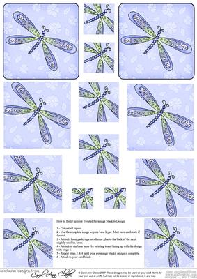 Dreamy Dragonfly Twisted Pyramage Sheet