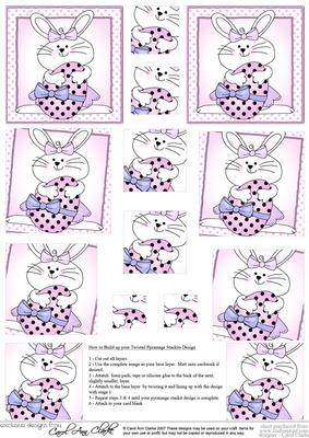 Little Girl Bunny Twisted Pyramage Sheet