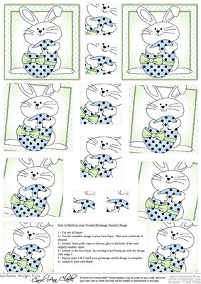 Little Boy Bunny Twisted Pyramage Sheet