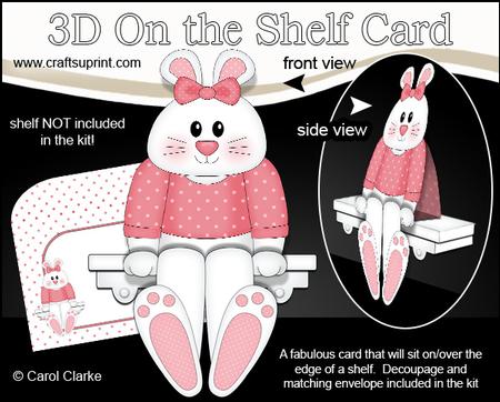 3D on the Shelf Card Kit - Ipsy Bunny