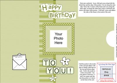 Add a Photo Birthday with Easy Fold Frame