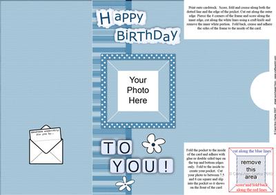Add a Photo Birthday with Easy Fold Frame