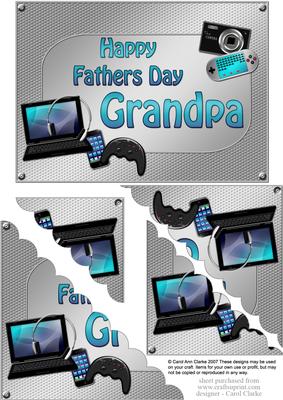 5x7 Gadgets N Gizmos Fathers Day Grandpa Scallop Corner Stac
