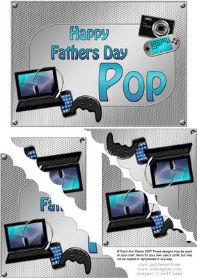 5x7 Gadgets N Gizmos Fathers Day Pop Scallop Corner Stac