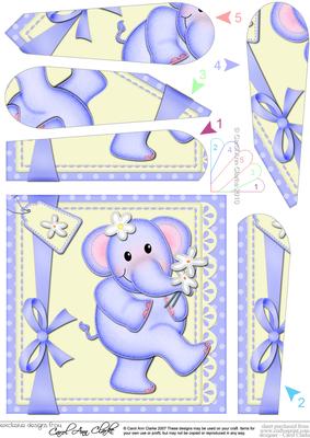 Lola Elephant's Flower Fan Pyramage Topper